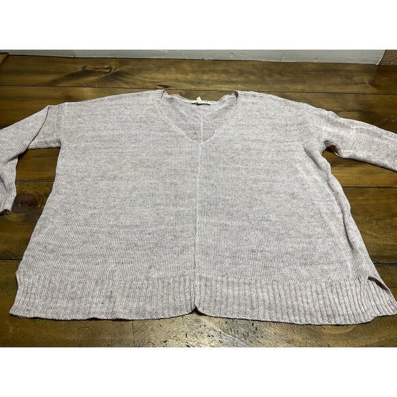 Eileen Fisher Pink Beige Knit Pullover Sweater Top Italian Yarn Size PM - Picture 2 of 12